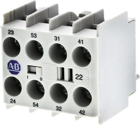 Фото 1/2 100-KFC22, Auxiliary Contact Block, 4 Contact, 2NC + 2NO, Snap-On