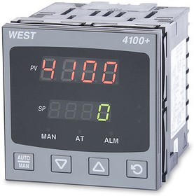Фото 1/2 P4100-2-2-1-1-0-0-2-0, P4100+ Panel Mount PID Temperature Controller, 96 x 96mm 1 Input, 3 Output Relay, SSR, 100 →