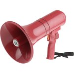 ER1215S Red 15 W Hand Grip Megaphone with Siren Alert