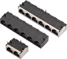 3012S-08(4.57), MH3012 Series Female RJ45 Connector, PCB Mount