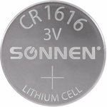 Батарейка литиевая CR1616 1 шт. "таблетка, дисковая, кнопочная", SONNEN Lithium ...