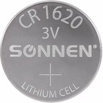 Батарейка литиевая CR1620 1 шт. "таблетка, дисковая, кнопочная", SONNEN Lithium ...