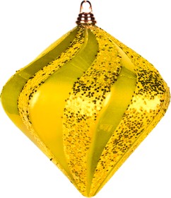 502-161, Елочная фигура Алмаз, 15 см, цвет золотой