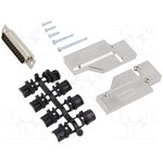 MHDCMR25-DB25P-K, D-Sub Connector Kit, DA-25 Plug, Solder, Die-Cast Zinc Alloy