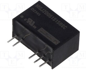 MGJ2D051515BSC, Converter: DC/DC; 2W; Uin: 5V; Uout: 15VDC; Uout2: -15VDC; Iout: 67mA
