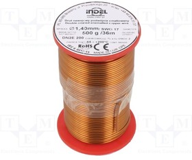 DN2E1,40-500G, Coil wire; double coated enamelled; 1.4mm; 0.5kg; -65?200°C