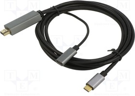CU423MCPD, Adapter; USB 3.0,USB 3.1; gold-plated; 1.8m; black; PVC; 60W