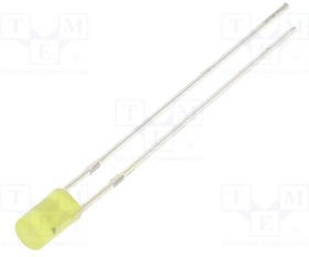 OSY5PA3HE4B-12V, LED; 3mm; yellow; 330mcd; 140°; Front: flat; 12V; Pitch: 2.54mm; 225mW