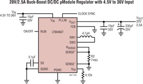 Фото 1/3 LTM4607IV#PBF, Преобразователь постоянного тока понижающий-повышающий вход 36В выход 24В чModule