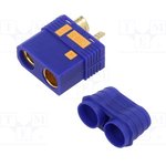 QS8-S-F, Plug; DC supply; QS; female; PIN: 2; for cable; soldering; blue; 110A