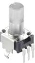 RK09K1130D62, Potentiometers Vertical type / Single-unit / 10k ohm, 15A / 280 Deg. Rot. / LM1=20mm (Flat Shaft) / With Clear Shaft