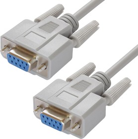 Фото 1/6 GCR-DB9CF2F-5m, GCR Кабель 5.0m RS-232, 9F/9F Premium серый 30 AWG