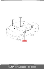 Жгут проводов задней двери r MAZDA BP4M-67-220C