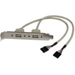 USBPLATE, 2-Port USB-A Slot Plate 286 mm Black