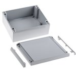 191.170.000, AluCASE Series Grey Die Cast Aluminium Enclosure, IP67, Grey Lid, 200 x 170 x 90mm