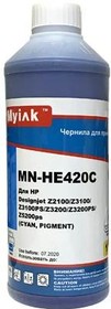 4012140000, Чернила HE420C MyInk для HP (70) C9452A (1л, cyan, Pigment)