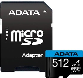 Фото 1/4 Карта памяти MICRO SDXC 512GB AUSDX512GUICL10A1-RA1 ADATA