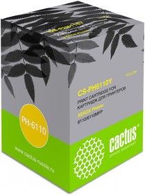Картридж лазерный Cactus CS-PH6110Y 106R01204 желтый (1000стр.) для Xerox Phaser 6110