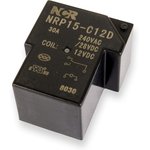 NRP-15-C-12D, Реле 1 переключ. 12VDC, 30A/240VAC SPDT