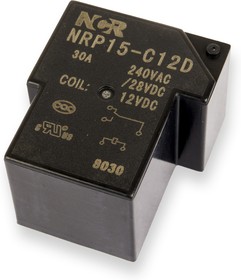 Фото 1/3 NRP-15-C-12D, Реле 1 переключ. 12VDC, 30A/240VAC SPDT
