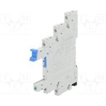 HR1XS024, HR SERIES 230V ac DIN Rail Relay Socket, for use with HR SERIES