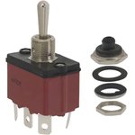 3646NF/2, Switch Toggle ON ON DPDT Round Lever Quick Conn/Solder Lug 12A 250VAC ...