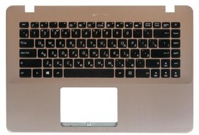 (90NB0FJ3-R31RU0) клавиатура для ноутбука Asus X442UA-1C с топкейсом, светло-бронзовая панель, черные кнопки