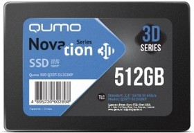 Фото 1/3 QUMO SSD 512GB Novation TLC 3D (Q3DT-512GSKF) {2,5" R/W 550/500 MB/s SM2258XT/SM2259XT OEM}