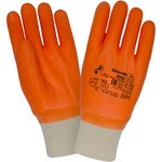 Утепленные перчатки КЩС, МБС/флис, хлопок/ПВХ, манжет резинка 4002-10,5