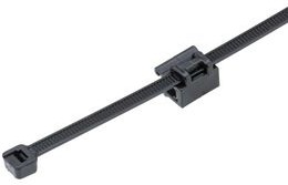 CMSB12-2S-C300, Cable Tie with Edge Clip 188 x 12.2mm, Polyamide, 222N, Black, Pack of 100 pieces