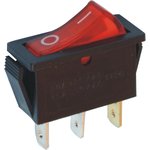 IRS-101-3C3 (красный), Переключатель с подсветкой ON-OFF (15A 250VAC) SPST 3P
