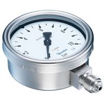 G 1/4 Analogue Pressure Gauge 16bar Bottom Entry, MEX3-D20.B24, 0bar min.