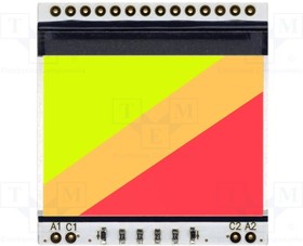 Фото 1/2 EA LED39X41-GR, Подсветка, EADOGS102, LED, 39x41x2,7мм, желто-зеленый/красный