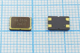 Кварцевый резонатор 6000 кГц, корпус SMD07050C4, нагрузочная емкость 12 пФ, точность настройки 10 ppm, стабильность частоты 30/-40~85C ppm/C