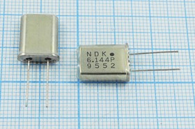 Резонатор кварцевый 6.144МГц, нагрузка 20пФ; 6144 \HC49U\20\\\NR-18\1Г (NDK)