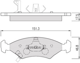 FPK03, Колодки тормозные KIA Sephia (-97) передние (4шт.) FRIXA