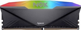 Фото 1/5 Модуль памяти Apacer 8GB 3200МГц NOX RGB Black Gaming Memory DDR4 CL16 DIMM 1Gx8 (AH4U08G32C28YNBAA-1) Heat Sink