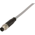 21348000380050, Straight Male 3 way M8 to Unterminated Sensor Actuator Cable, 5m