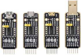 Фото 1/4 CH343 USB UART Board (mini), Преобразователь USB-UART на базе CH343 с разъемом USB mini-AB