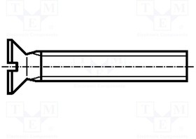 B5X100/BN357, Винт; M5x100; DIN: 963A; Головка: потайная; прямой; сталь; цинк