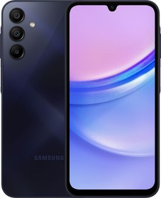 Фото 1/10 Смартфон Samsung SM-A155F Galaxy A15 128Gb 4Gb темно-синий моноблок 3G 4G 2Sim 6.5" 1080x2340 Android 14 50Mpix 802.11 a/b/g/n/ac NFC GPS GS