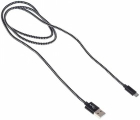 Фото 1/10 Кабель USB A (M) - microUSB B (M), 1м, Buro BHP RET MICUSB-BR Black