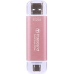 Накопитель SSD Transcend USB-C 512GB TS512GESD310P розовый USB-A