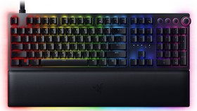 Фото 1/10 Клавиатура Razer Huntsman V2 Analog механическая черный USB Multimedia for gamer LED (подставка для запястий)