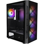 1STPLAYER FIREBASE XP Black / ATX / 4x120mm LED fans / XP-BK-4F1