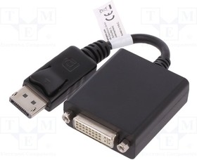 AK-340409-001-S, Adapter; DisplayPort plug,DVI-I (24+5) socket; 150mm; black