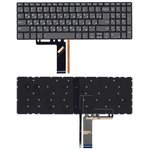 Клавиатура для ноутбука Lenovo IdeaPad 320-15ABR 520-15IKB темно-серая без рамки ...