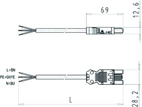 G0.000.0086.6 CONNECT W. CABLE GST18I3K1B- 15 5kVRT03