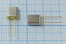Кварцевый резонатор 74625 кГц, корпус UM1, нагрузочная емкость 10 пФ, точность настройки 10 ppm, стабильность частоты 10/0~50C ppm/C, UM-1[S