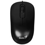 Мышь проводная Genius DX-110, USB, оптическая, разрешение 1000 DPI, 3 кнопки, кабель 1.5m, для правой/левой руки. Цвет: черный (31010009400)